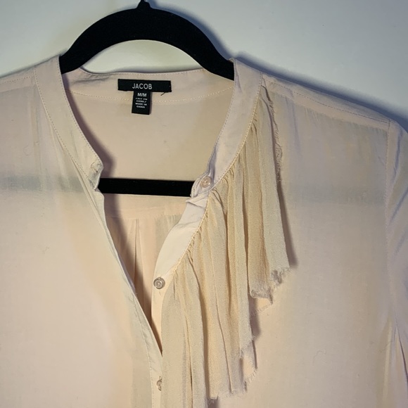 Like new - blush light weight blouse with front detail - Picture 2 of 4